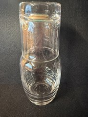 Tumble Up Glass Set Carafe & Drinking Glass Clear Glass Bedside Water
