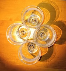 Lot Of 8 Pfaltzgraff Naturewood Frosted Goblets: 5.75″ & 7″ Wine/Iced Tea/Water