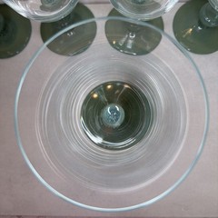 (6) Vintage Isabelle Green Iced Tea Goblets Glasses VILLEROY & BOCH Jade Stamped