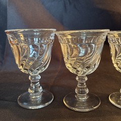 Set Of 4 Fostoria COLONY CRYSTAL 4 1/4″ – 3 1/4 OZ WINE GOBLETS