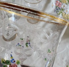 Vintage ROYAL ALBERT LADY CARLYLE Stemware Goblets Set Of 4