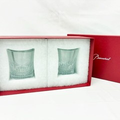 Used Good Baccarat Nancy Tumbler Rocks Glass Pair Crystal Clear