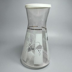 Vintage Flexeel Buckeye Glass Co. Acid Etched Grapevine Carafe w/ Lid – Art Deco