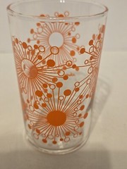 Vintage MCM Swanky Swig Glass ATOMIC STARBUSRT Signed Designer D Campbell 1950’s