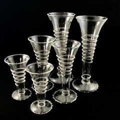 Egyptian Glass Champagne Flutes Set of 6
