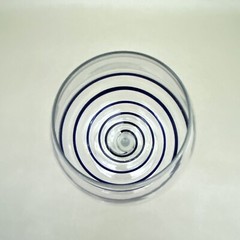 Cobalt Swirl Long Stem Red or White Wine Glass 8.5 in
