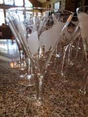 VNTG Total Of 28 WATER WINE Champ. Etc. STEMS Etched Dorothy THORPE Barware GLAM