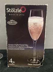 Stölzle Classic Champagne Crystal Glasses Set of 4