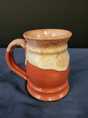 Deneen Pottery Com. Hand Thrown Drip Edge Beer/coffee Mug 5.25″