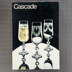 Vintage NIB: Six (6) CHAMPAGNE FLUTE GLASSES; CASCADE Bohemia Fine Lead Crystal