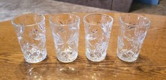 7 Early American Prescut Tumblers Anchor Hocking 4 oz Juice Glasses 4″x2.5” EAPC