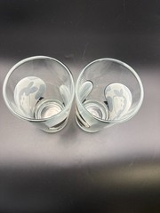 Firna Rotund Cow Drinking Glasses Black White Farmhouse Tumblers – Set of 2