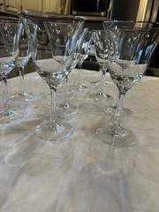 Set Of 7 Lenox Maywood Platinum Trim Water Goblets 7.5 Inches Tall 3 3/4 Dia