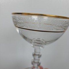 Laurel (Etched, Gold Trim) by Cambridge Glass Champagne Tall Sherbet