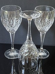 Mikasa Crystal Coventry VT200 Wine Glass 8 5/8″ Tall PERFECT 10 Oz. Set Of 3 ,
