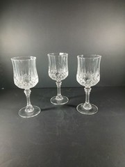 Cristal D’ Arques – Durand 7.5” ‘Longchamp’ Lead Crystal Water Goblet, Set of 3