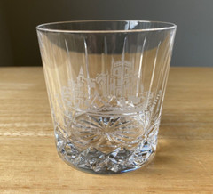 Edinburgh Crystal THE ABBEY CHURCH DUNFERMLINE 3.25″ Etched Old Fashioned Glass