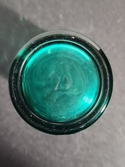 Vintage Sea Green 12oz Glass Tumbler Wavy Pattern by Pasabahce Glass