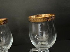 Vintage Cristal d’Arques Gold Rim Irish Coffee Mugs Lead Crystal France Set of 2