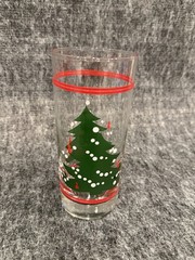 Set of 12 Vintage Libbey Christmas Holiday Tree Drinking Glasses Tumblers 6.5”