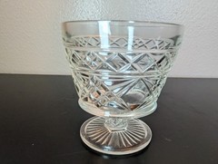 Vintage Hazel Atlas Gothic Sherbet Glass 1950’s Pressed Glass Approx 3.75″x3.5″