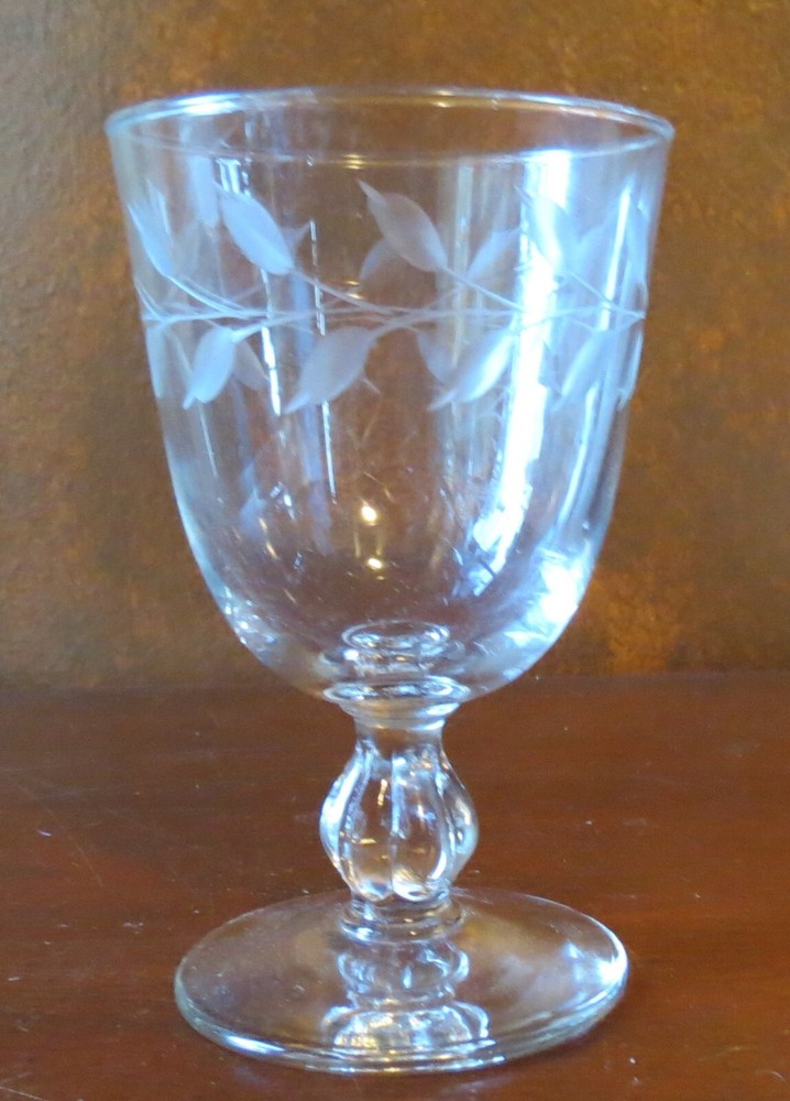 Libbey Rock Sharpe 5 3/8” Laurel Classic #3003 Stem Water Goblet(s)