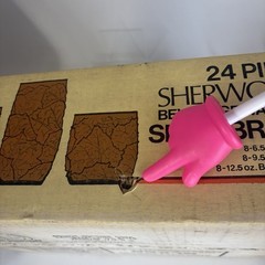 Vintage In Box Set Of 24 Anchor Hocking Sherwood Spicy Brown Leaf Juice Rocks