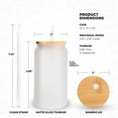 16oz Sunflower Stained Glass Tumbler with Bamboo Lid