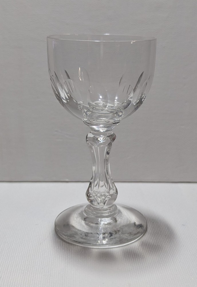 Presumed Val Saint Lambert Olivier Pattern 104 Cordial Glass Crystal Early 1900s