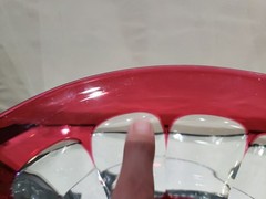 9″ Bowl Cranberry Red Cut to clear Crystal glass Baccarat or Val St Lambert TCPL