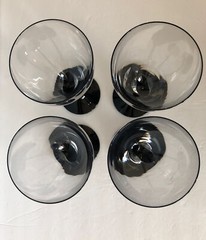 MIKASA ALEXANDRA BLACK~STEMWARE~WATER/WINE GLASS~8.5”~EXC COND
