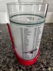 137th Kentucky Derby Mint Julep Highball Glass from 2011 In Red Spires Holder