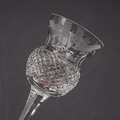 Edinburgh Crystal Thistle Cordial Glasses SIGNED 3 3/8″ – Set of 6