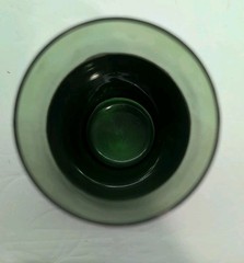 Vintage Barware Green Glass Leather Wrapped MCM Replacement