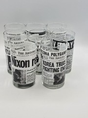 Vintage Libbey Arizona Republic Newspaper Tumbler Glasses