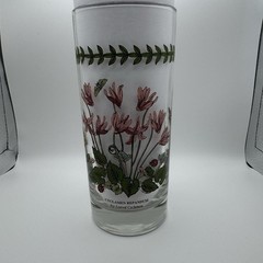Vintage Botanic Garden Glass Tumbler Set/3-Cyclamen, Gazania & Rosa