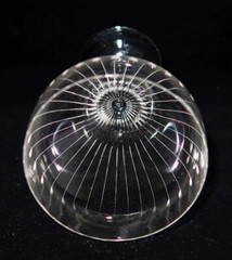 Rosenthal Crystal, Lotus Cut, Leaf & Line Cut, Water Goblet Glass, 7 1/4″
