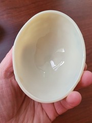 Nice Northwood Custard Glass Nautilus (Argonaut Shell) Hand Painted Sugar