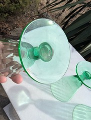 Extremely Rare Set of 3 H. C. Fry 17-9 Cordial Glasses