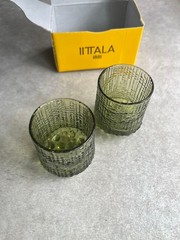 Iittala Ultima Thule Finnish Sand Cordial Glass 50ml Pair Set