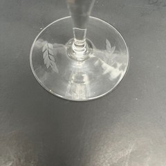 Vtg Blown Glass Barware by Arcadia Floral Pattern w/Design on Base, Qty Discount