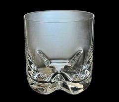 Kosta Boda Rocky Clear 12 oz Double Old Fashioned Glass 3.75” Tall Excellent