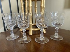Rock Sharpe Sutton Vtg Cut Glass Water Goblets/Wine Iced Tea Glasses Your Choice