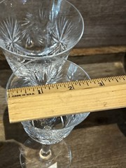 Clear Crystal Hafbauer Kristall Whirling Star – 2 Cordial, 2 Wine, 2 Brandy