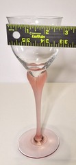 *set of 2* 9 1/8″ Mikasa sea mist coral frosted stem goblet/wineglass