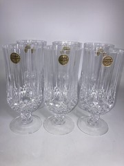 Vintage Cristal D’Arques France Longchamp Crystal Goblets 11.75 Ounce Set 6