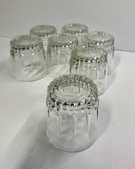 Set Of 7 Vtg Arcoroc Lancer Clear On The Rock Cocktail Glasses France 8 oz. 3.5”