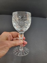 Set of 2 American Cut Juliette Handcut Crystal Wine Glass 5 1/2″