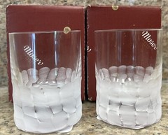 Moser Tumbler Cut Pebbles Shot Glass Clear Set Of 2