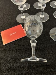 5 Wine Glasses Model Normandie Engraved In Baccarat Crystal (Price Per Unit)